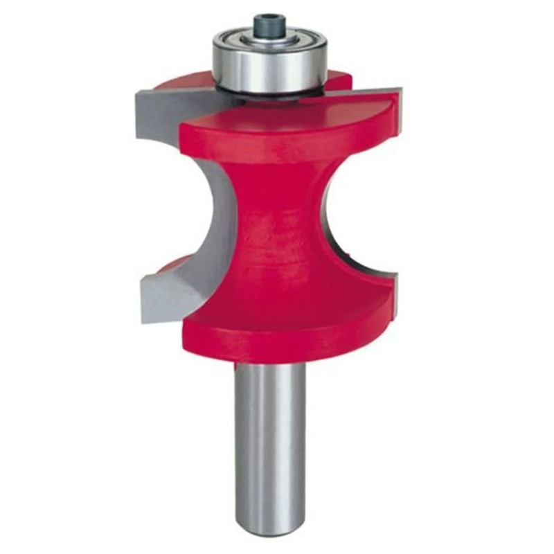 82-514 Half Round Router Bit with Bearing 1/2" Shank 1/2" R 1-19/32" CL